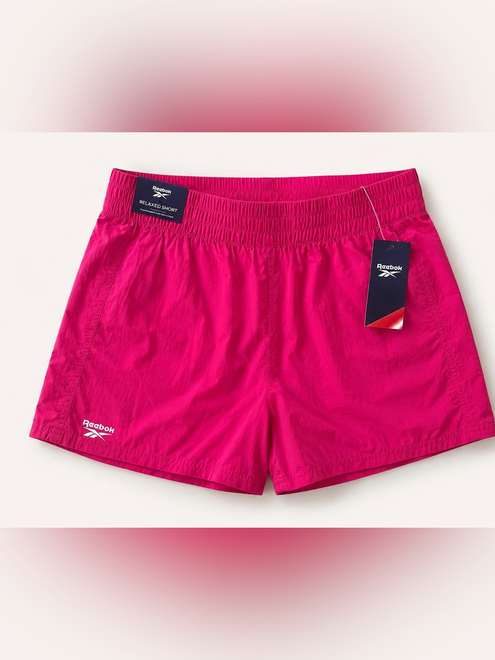 Reebok Women’s Marathoneer Track Shorts L Love Potion Pink Mesh Lined NWT